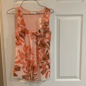 New York & Company Peach Elegant Tank Top